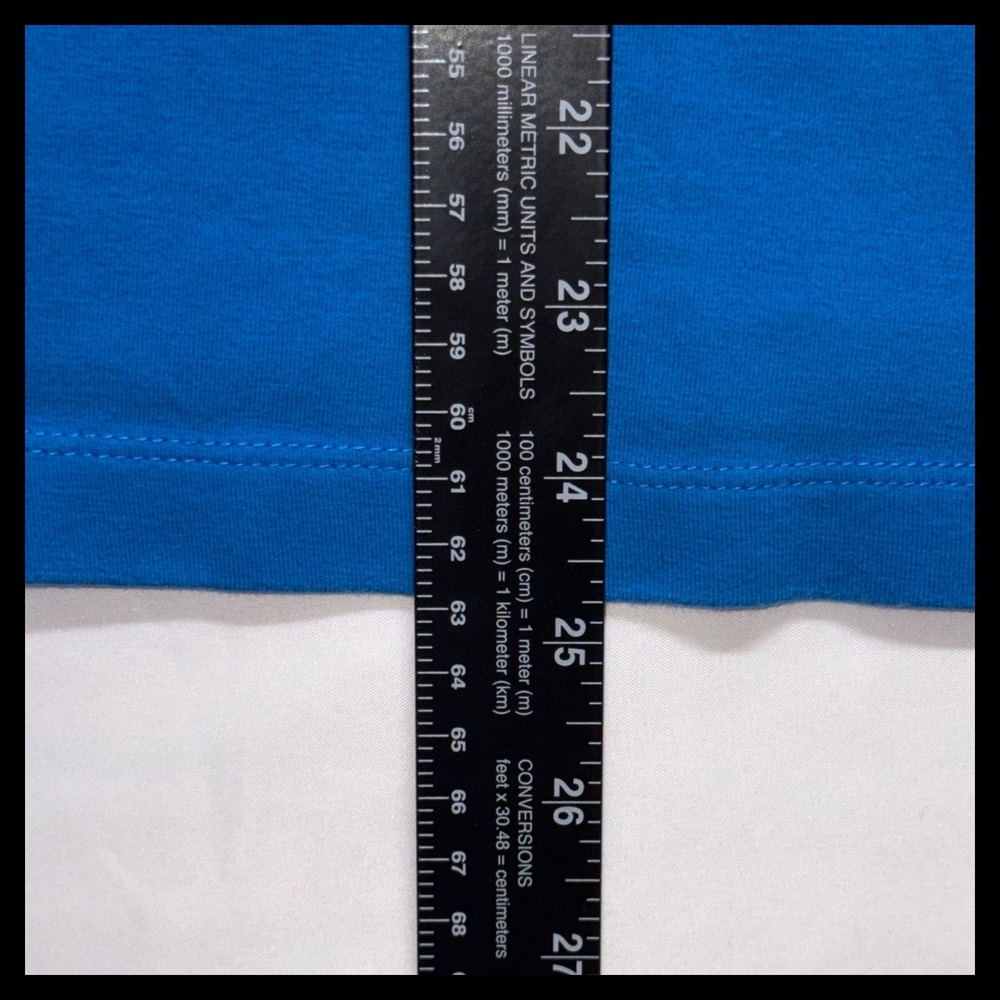 Chico's T-Shirt Women Size 2 Blue Short Sleeve Cotton Spandex Casual Basic Tee - Picture 5 of 7